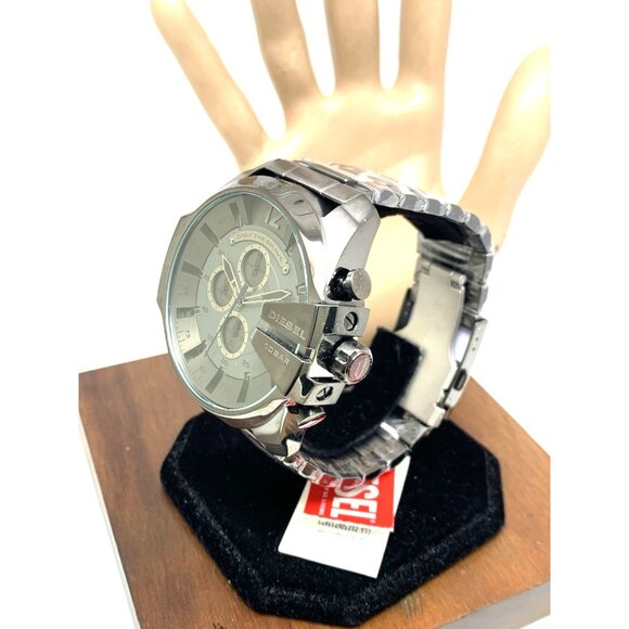 Diesel Men's Watch DZ4282 Quartz Chronograph Gray Dial Gunmetal Steel 52mm - Picture 2 of 13